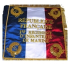 Republique Francaise 1ER Regiment D'Infanterie De Marine Banner